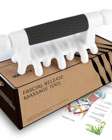 Fascia Massage Tool Myofascial Release Blaster Tools for Anti-Cellulite Skin Soothing Lymphatic Drainage Trigger Point Deep Tissue Neck,Shoulder,Lower Back,Psoas,Thighs,Butt & Full Body(Black)