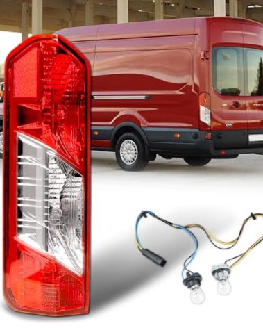 ZSBMP Tail Lights Compatible with Ford Transit 150 250 350 350HD 2015-2025 Rear Lamp With New Bulbs and Harness AssemblyOE: CK4Z13405G, 166-02779L, FO2800242C(Left Driver Side)