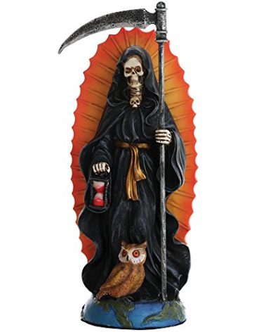 Pacific Giftware Santa Muerte Saint of Holy Death Standing Religious Statue 7.25 Inch Black Magic Protection Santisima Muerte Sculpture