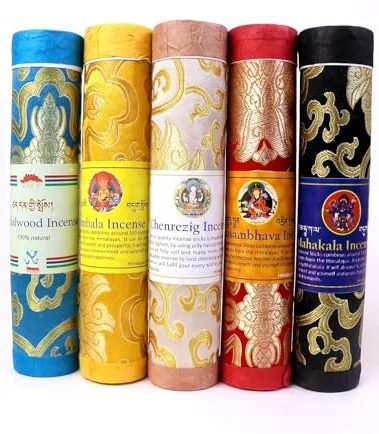 Lamatar1 Tibetan Incense: Elevate Your Meditation with 150 Sticks, 5 Divine Fragrances, 8" Length. Cultivate Serenity and Spiritual Connection