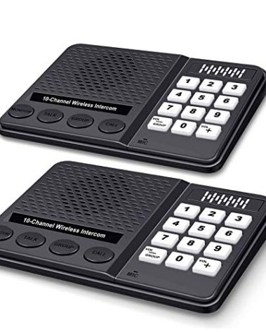 Intercoms Wireless for Home - 10 Channel 3 Privacy Code Wireless Intercom System for Home House Business Office - GLCONN 1.1 Mile Range Room to Room Intercom Communication System - 2 Pack