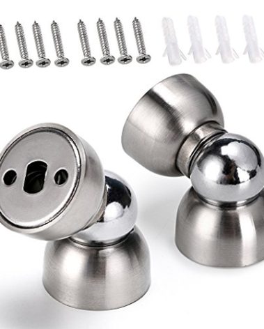 Sumnacon Powerful Magnetic Doorstop - 2 Pcs Stainless Steel Mini Door Stopper, Heavy Duty Magnetism Door Holder for Bedroom Bathroom Kitchen Home Office