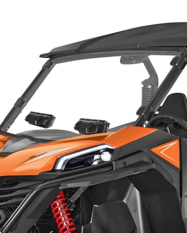 StarknightMT Vented Zforce Front Windshield Compatible With 2023-2025 CFmoto ZForce 950 Sport & 4/950 Trail/ 800 Trail G2 Scratch Proof Heavy Duty PC Clear (Do Not Fit HO EX Models)