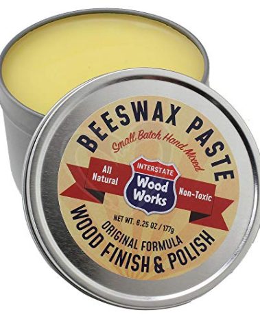 Interstate WoodWorks Beeswax Paste Wood Finish & Polish - 6.25 oz.- Cutting Board Sealer - Made in America