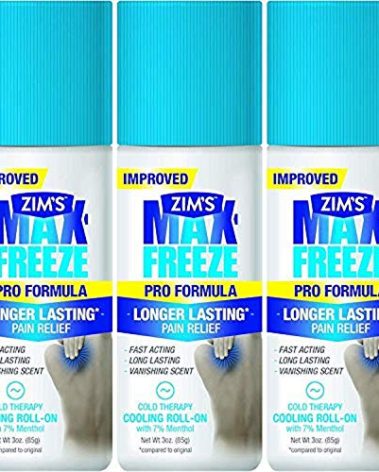 Zim's Max Freeze Pro Formula Longer Lasting Pain Relief Cold Therapy Cooling Roll-On 3 Oz. (Pack of 3)