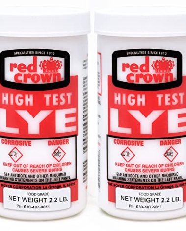 The Boyer Lye for Soap Making, Sodium Hydroxide Pure High Test Lye Food Grade, Caustic Soda, Drain Cleaner and Clog Remover, 2 Pack 2.2 lbs