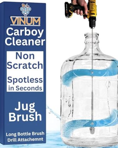 VINUM Carboy Cleaner - 27" Long Bottle Brush for Carboys, Jugs, Water Bottles & Demijohns - Modular & Universal Scrub Brush Cleaning Supplies for Brewing & Wine Making Equipment