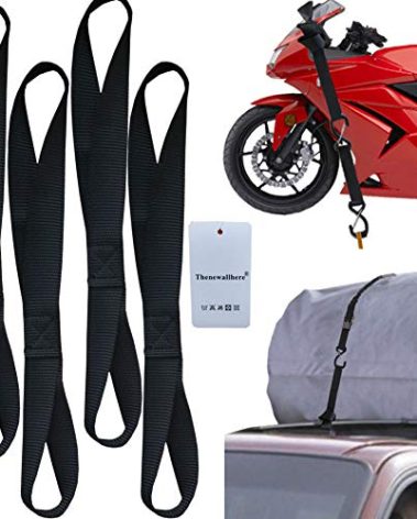 Thenewallhere Soft Loop Tie Down Straps for Motorcycle Handlebar,Car,Cargo,Truck,Boat,UTV,ATV,TV,Dirt Bikes Secure Trailer.Heavy Duty Soft Loop Short Small Vehicle Moving Tie Down Straps,UV Resistant