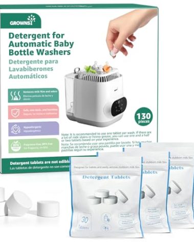 GROWNSY Official Detergent Washing Tablets - 130 PCS, Compatible with GROWNSY and Momcozy Baby Bottle Washers