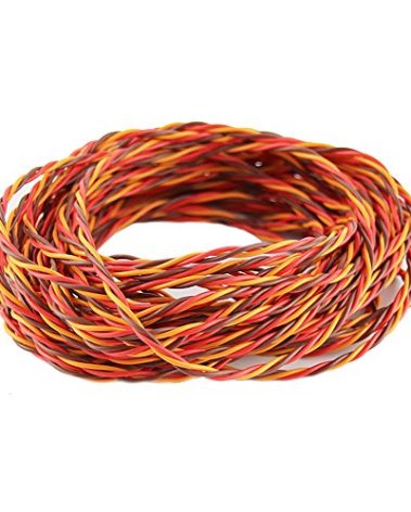 OliYin 32 feet 22AWG 60cores Twisted Servo Lead Servo Extended Cable Twisted Wire for JR Servo Extension