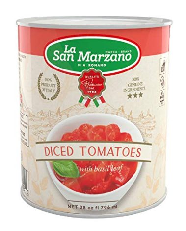La San Marzano 6 Pack, Italian Diced Chopped Crushed Tomatoes, 100% Product of Italy, 6 x 28 Oz Can, Italian Style, Packed in San Marzano Region of Italy by La Regina