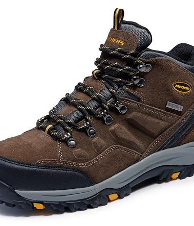Skechers Men's Relment-Pelmo 64869 Lace Up Waterproof Boot, Khaki, 15 Wide
