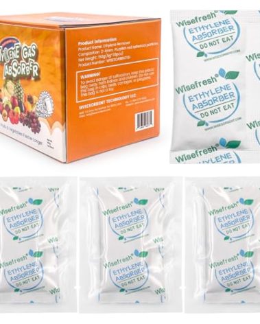 WiseFresh 30 Packs 5 Gram Ethylene Gas Absorber Packet, Vegetable & Fruit Fresh Produce Protector, Food Freshness Extender, Fresh Fruit Preserver, Vegetable Saver