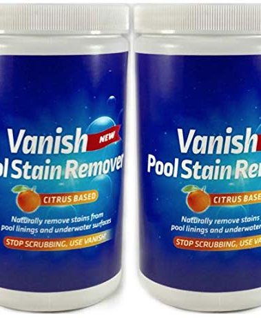 Bosh Chemical Vanish Pool & Spa Stain Remover 2 Pack (4LBS)- Natural Safe Citrus Based, Works Excellent on Vinyl, Fiberglass, and Metals, Removes Rust and Other Tough Stains