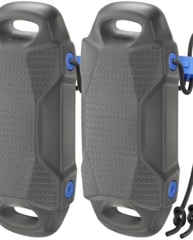 Ehaho Boat Fenders, Boat Bumpers for Docking, EVA Pontoon Bumpers with Integrated Locking Rope, Fit for Bass, Ski, Bowriders and Fishing Boats (Gray, 2 PCS)