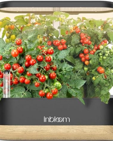 inbloom Hydroponics Growing System 12 Pods, Indoor Herb Garden with LEDs Full-Spectrum Plant Grow Light, Water Shortage Alarm, Automatic Timer, Height Adjustable, Ideal Gardening Gifts for Women