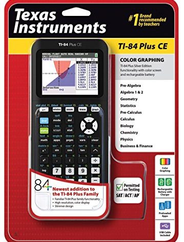 Texas Instruments TI-84 Plus CE Graphing Calculator, Black