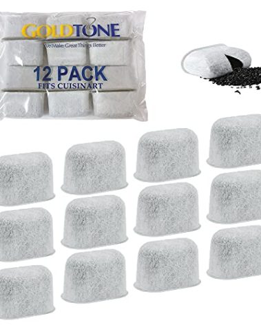 GOLDTONE 12 Pack Water Filters For CUISINART Coffee Maker Charcoal Water Filters For CUISINART Coffee Machines Cartridges Replace CUISINART DCC-RWF (Charcoal Water Filters (12))
