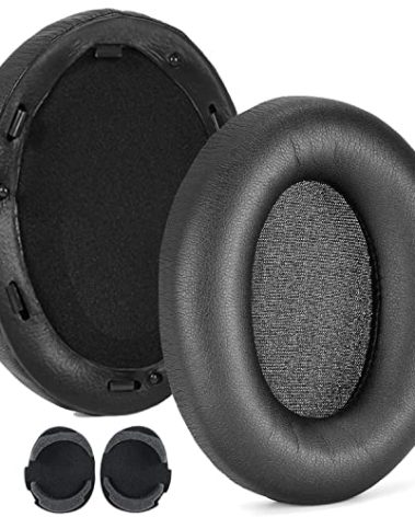 Replacement Ear Pads Cushions Compatible with Sony WH-1000XM3, Earpads for WH 1000XM3 Headphones, Soft High Protein Leather, Superior Noise Isolation Memory Foam(Black)