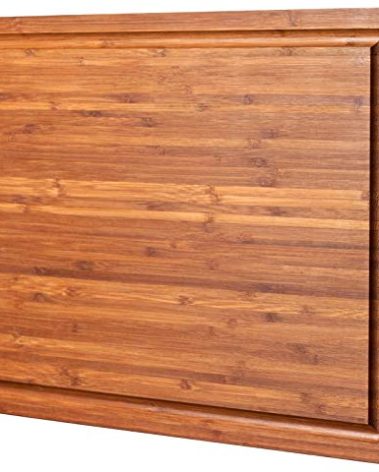 XL Cutting Board for Kitchen, 20x15" Extra Large, 1" Thick Bamboo Wood Butcher Chopping Block, Cheese Board, Durable Reversible with Juice Grooves and Handles
