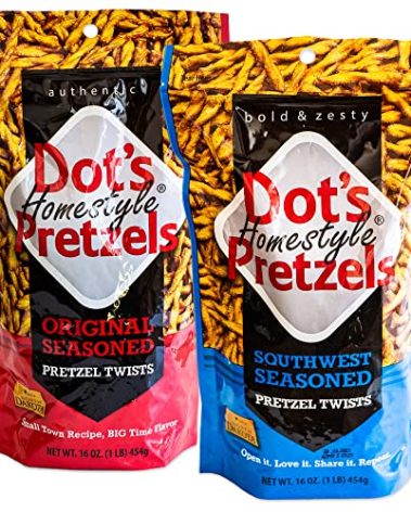 Dot's Southwest Seasoned Pretzel Twists - Bold and Zesty Pretzel Sticks - Original Homestyle Twists - 2, 16oz Bags