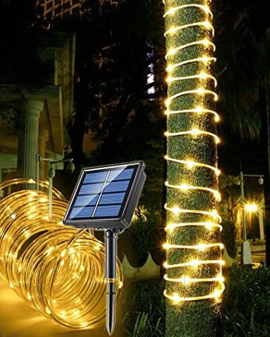 Solar Rope Light Waterproof IP65 39FT 100LEDs Outdoor LED ‎Solar Outdoor Lights for Party Garden Yard Home Wedding Christmas Halloween Holiday Tree Decoration Lighting