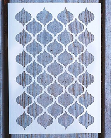 DIY Decorative Stencil Template for Painting on Walls Furniture Crafts,Moroccan (A4 Size)