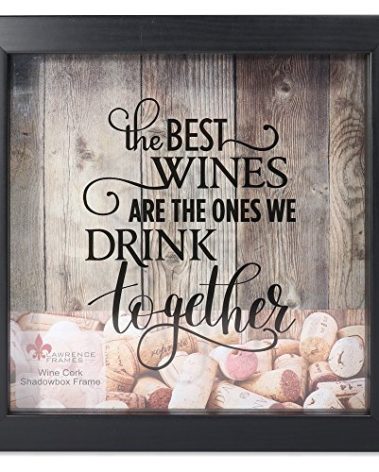 Lawrence Frames 164010 Black 10x10 Shadow Box Wine Cork Holder