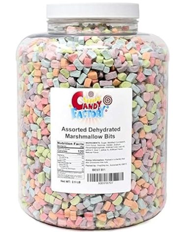 Sarah's Candy Factory Assorted Dehydrated Marshmallow Bits in Jar, 2.5 Lbs (updated)