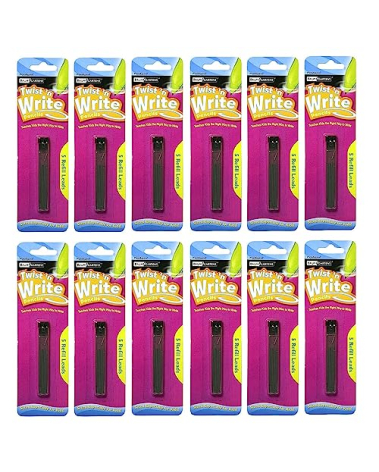 Twist 'n Write Pencil Lead Refills, 5 Per Pack, 12 Packs