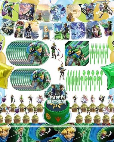 Legend Birthday Party Decorations, Legend Party Supplies Set Include Banner, Hanging Swirls, Tablecloth, Tableware, Balloons, Cake Toppers