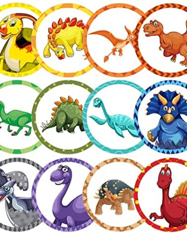 Laumoi 120 Pcs Toilet Targets for Boys Training Flushable Dinosaur Targets Potty Pee Toilet Target Stickers Dinosaur Potty Training Seat for Boys Use