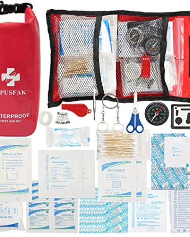 GPUSFAK 103 Pieces Boat Emergency Kit 2-in-1 Waterproof First Aid Kit