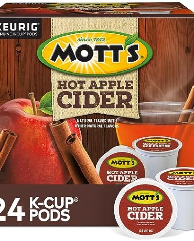 Keurig Mott's Hot Apple Cider, Keurig Single Serve K-Cup Pods, Flavored K Cups, 24 Count