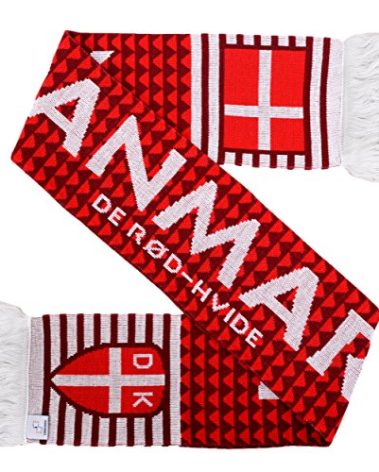 Denmark Danmark Soccer Knit Scarf