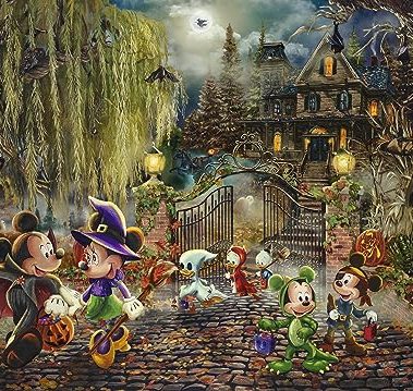 Ceaco - Thomas Kinkade - Disney - Mickey and Minnie Halloween Fun - 1000 Piece Jigsaw Puzzle