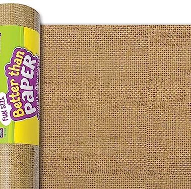 Teacher Created Resources Fun Size Better Than Paper Bulletin Board Roll, 18" x 12', Burlap