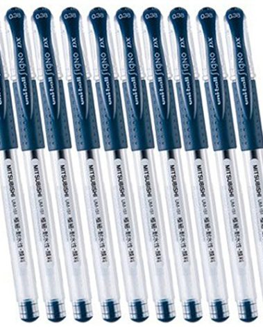 Uni-ball Signo DX UM-151 Gel Ink Pen 10 Set(Blue-Black)