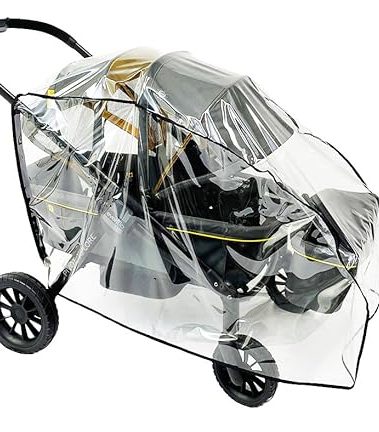 SASHA'S Rain and Wind Cover for Evenflo Pivot Xplore All-Terrain Stroller Wagon, Clear Design, Ventilation Holes, Maximum Coverage (Stroller not Included) Made in USA