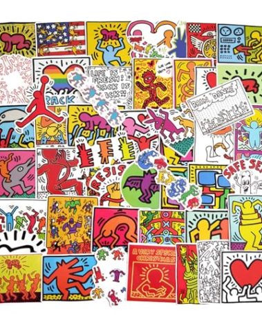 50Pcs Keith Haring Graffiti Waterproof Stickers for Water Bottles Cup Laptop Bike Skateboard Luggage Box Vinyl Graffiti Patches BRWJ
