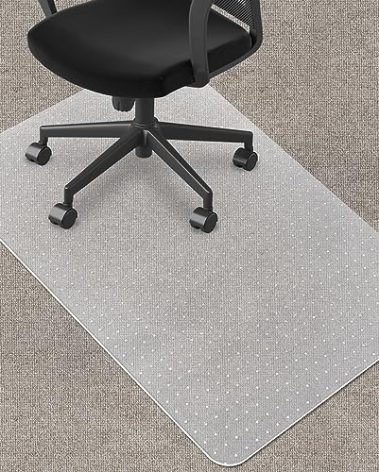 SHAREWIN Chair Mat for Carpeted Floor,48''×36'' PVC Carpet Protector for Low Pile Carpets Heavy Duty Effective Grip Anti-Slip,Won't Crack,Easy to Clean for Office and Home