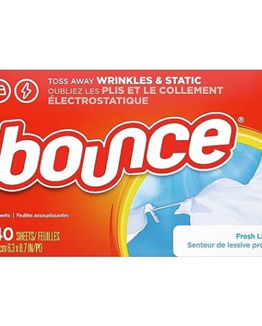 Bounce Dryer Sheets Laundry Fabric Softener, Fresh Linen Scent, 240 Count
