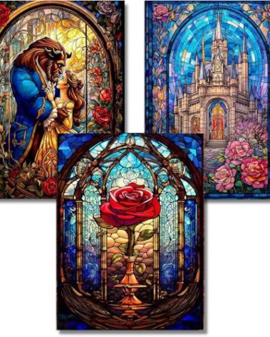 VeGuude Diamond Art Kits for Adults - 3 Pack Cartoon Diamond Painting for Beginners, Diamond Dots Round 5D Full Drill Paint with Diamonds Pictures Gem Art Painting Kits DIY Crafts Kits 12x16inch