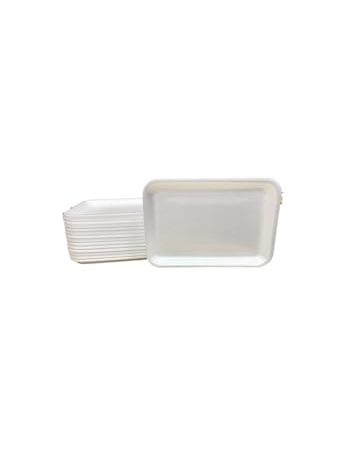 Crafts Foam Trays, White Foam Meat Tray Paint and Ink Mixing Trays Food Tray School Printmaking Trays for DIY Crafts 8 1/4" x 5 3/4" (50)