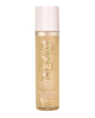 Kopari Sunglaze Sheer Setting Mist Sunscreen SPF 50, Weightless, Fast Drying, Ultra-Fine Setting Spray, Made With Hyaluronic Acid, Sets Makeup For A Hydrated, Dewy Finish, 2.53 fl oz