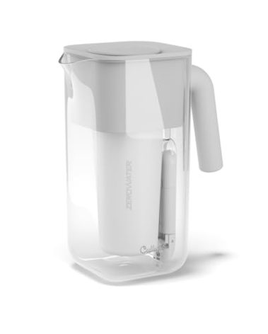 Culligan with ZeroWater Technology 7-Cup Water Filter Pitcher – Includes 5-Stage Advanced Water Filter, IAPMO Certified to Reduce Lead, Total PFAS (Forever Chemicals), Mercury, Fluoride, and Chlorine