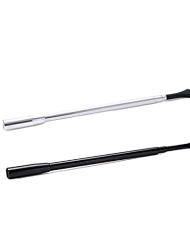 VCCGY Long Extendable Cigarette Holder for Women 1920s Costume Cosplay (Black&Silver, Cigarette Holder)