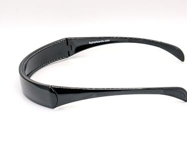 SqHair Hinged Headband fits like sunglasses - Comfortable Headband, Stays in Place, Easy Styling On-the-Go Bands (Black)