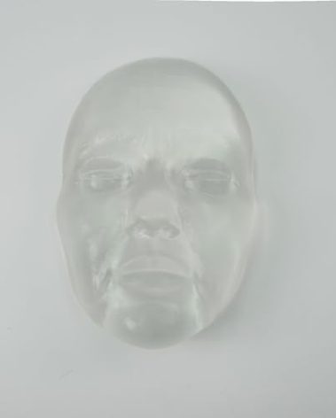 Clear Facial Injection Training Mannequin Head Model, PDO Thread Facelift Demonstration, Cheek Injection Transparent Manikin Face Model for Aesthetic Academy Training