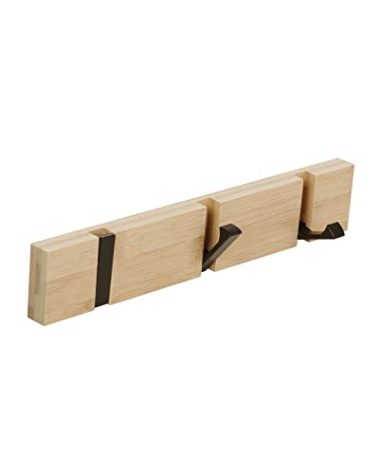 JSVER Coat Rack Wall Mount Coat Hooks, Coat Hooks Wall Mounted with 3 Standard Retractable Hooks, Space-Saving Coat Rack for Entryway, Hallway, Bathroom, Living Room, Bedroom